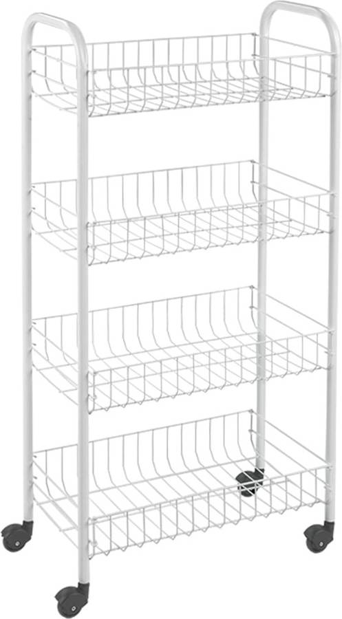 Carrito de Cocina METALTEX Pisa (Acero - 41 x 23 x 84 cm)