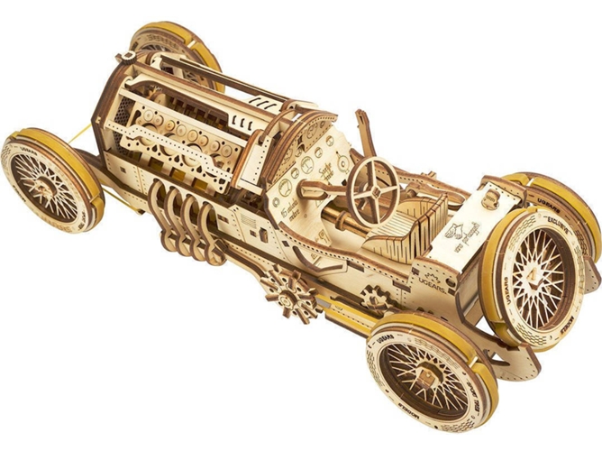 Puzzle 3d Ugears 412068 maqueta u9 grand prix coche kit de montaje carreras