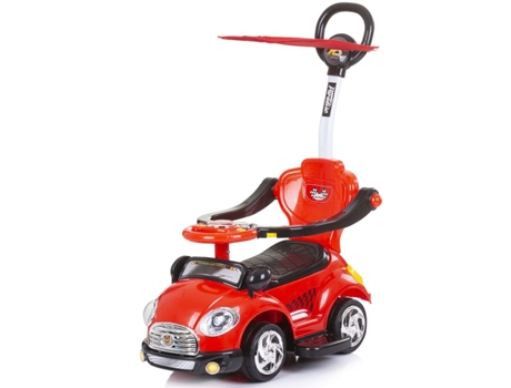 Ride-On CHIPOLINO con asa Parental y Capota Super Car Rojo (Edad Mínima Recomendada: 18 meses)