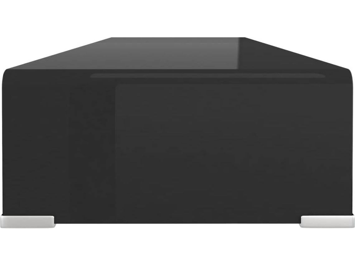 Soporte para TV/Elevador monitor cristal negro 100x30x13 cm