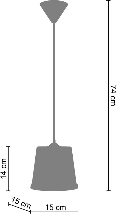 Tosel 13998 De techo factory acero 100 e27 gris brunâtre wattsw 230