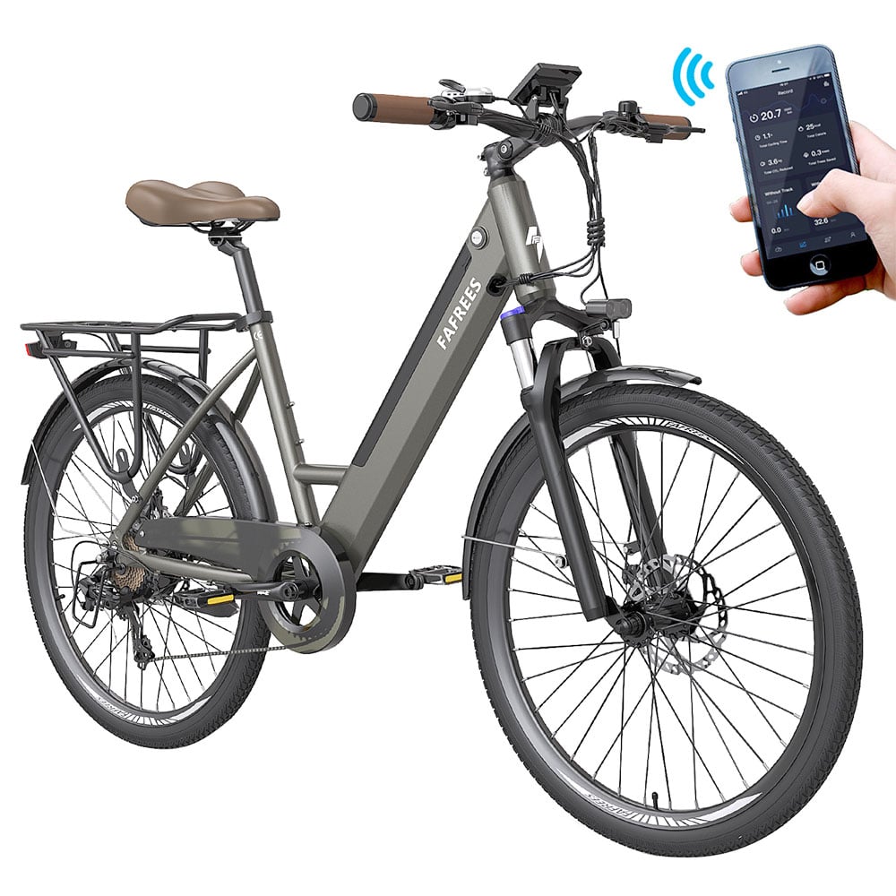 Bicicleta Eléctrica FAFREES F26 Pro 26'' Step-through City 25 Km/h 250W Motor 36V 10Ah Embedded Removable Battery Shimano 7 Speed