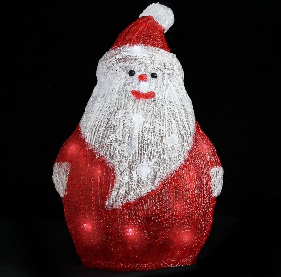 Papá Noel VIDAXL Luces LED interior y exterior (28cm - Acrílico)