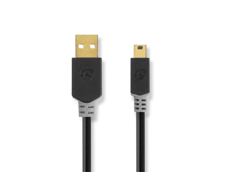 Cable Usb B Pin NEDIS Chapado en Oro Dorado