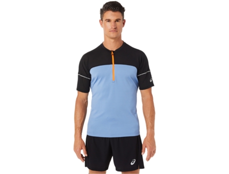 Camiseta ASICS Hombre (Poliéster - Azul - XL)