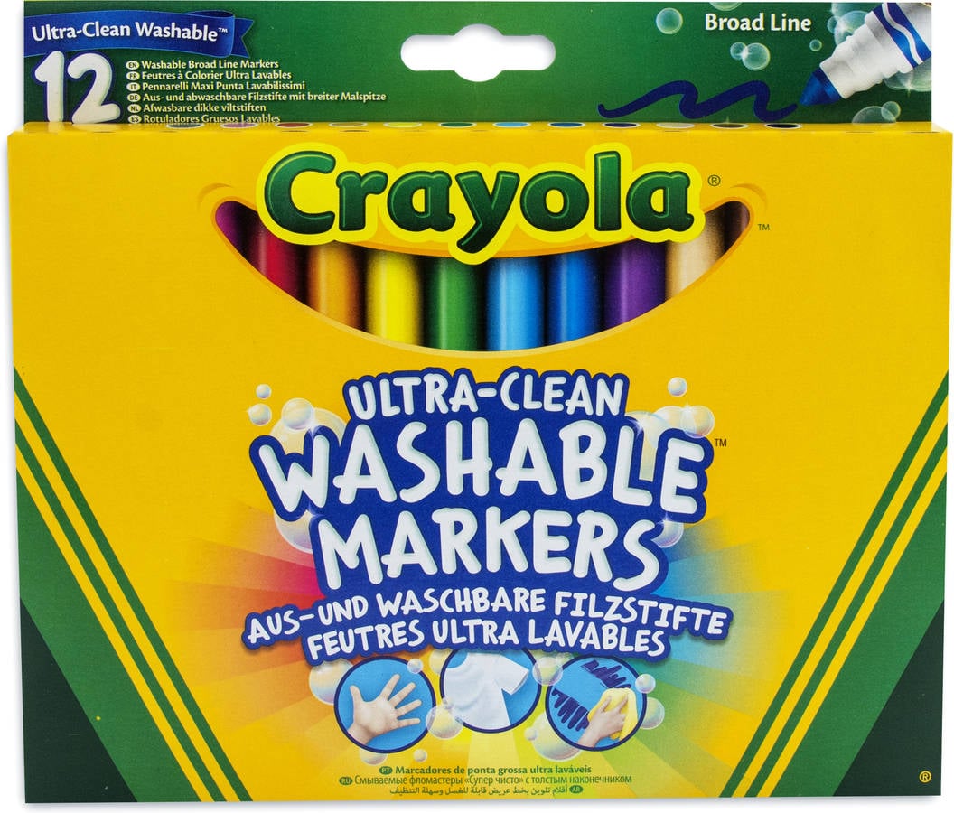 Pack 12 Marcadores CRAYOLA Ultra-Clean Washable Multicolor