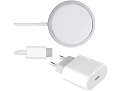 Cargador Iphone 15W Magsafe Blanco + Base CHRUI