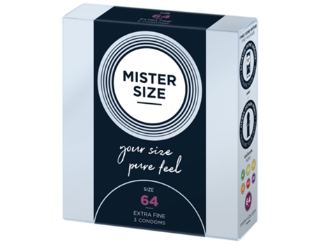 MISTER.SIZE Preservativos de 64 mm 3 unidades MISTER SIZE