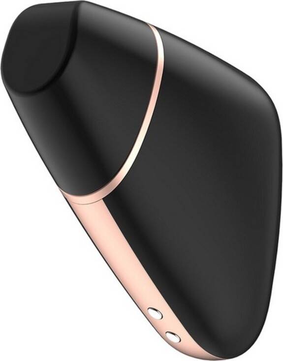 Estimulador SATISFYER Love Triangle Air Pulse (Negro - Silicona)