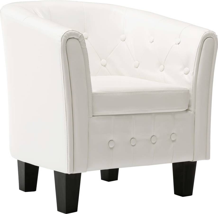 Sillón VIDAXL 248042 (64 x 57 x 70 cm - Cuero artificial - Blanco)