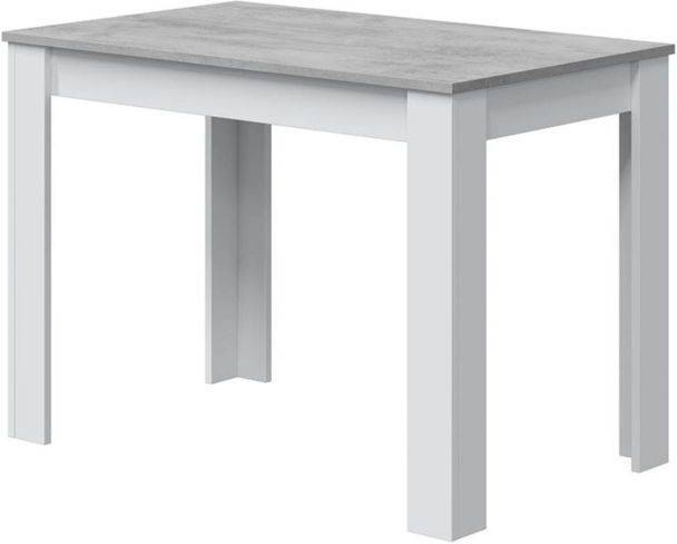 Mesa de Comedor HABITDESIGN Blanco - Cemento (Melamina - 109 x 78 x 67 cm)