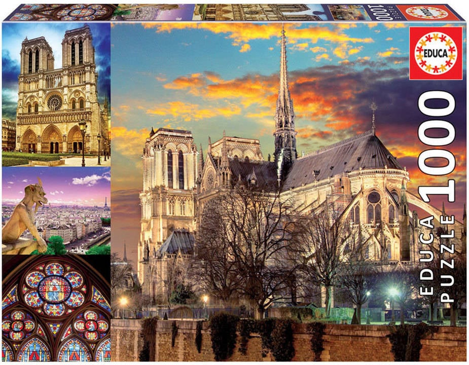 Puzzle EDUCA 1000 Collage De Notre Dame (Edad Mínima: 12 Años - 1000 Piezas)