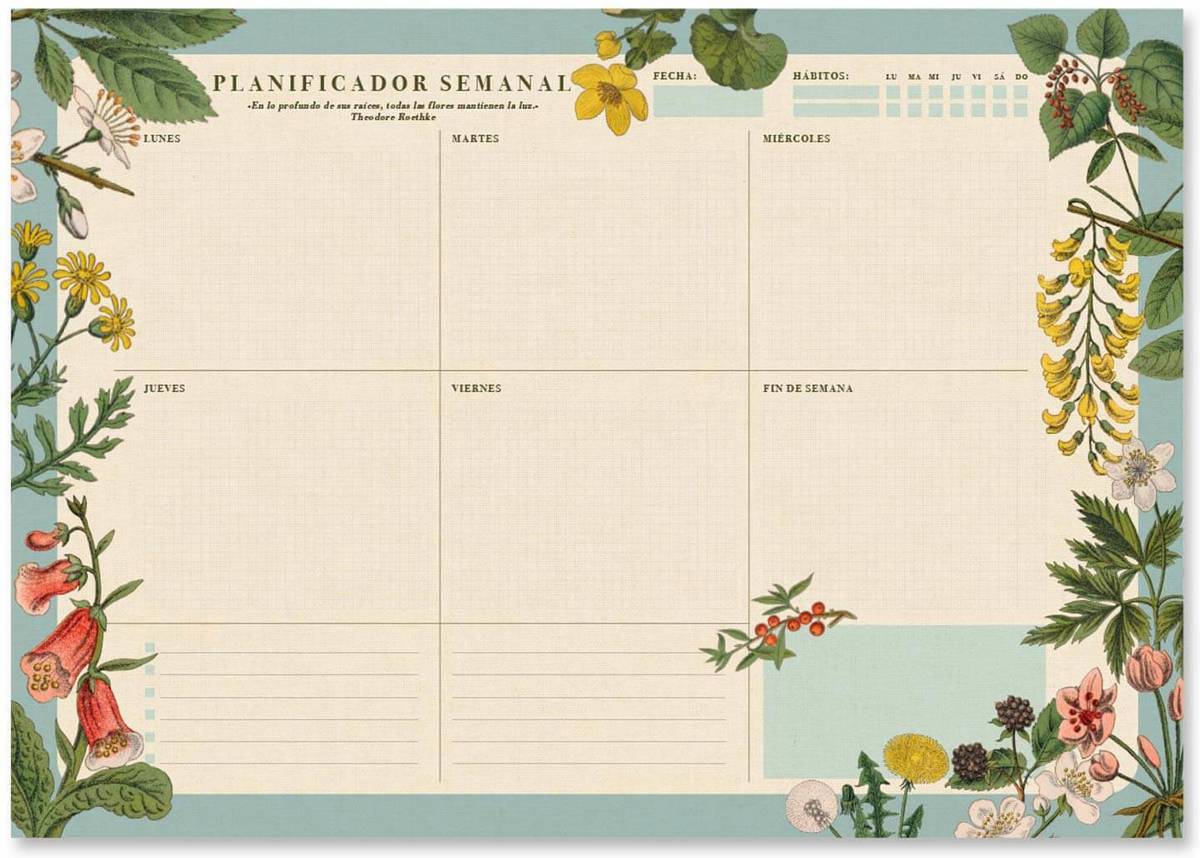 Planner Semanal BOTANICAL Botánico (A3)