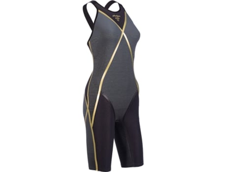 Traje de Baño con Pantalones Cortos para Mujer PHELPS Matrix Closed Back Gris para Natación (FR 32)