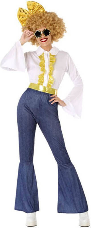 Disfraz de Mujer DISFRAZZES Disco A os 80 Talla XL 44 48