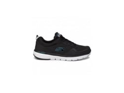 Zapatillas Deportivas SKECHERS Mens Flex Advantage 30 Hombre (Negro -Tejido, Cuero Natural, Material Sintético -42,5)