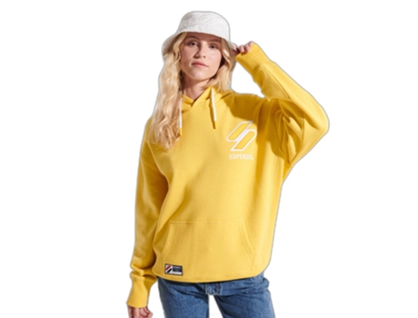 Sudadera SUPERDRY Algodón Mujer (XS/S - Amarillo)