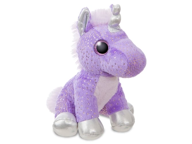 Peluche AURORA Unicornio malva 18 cm