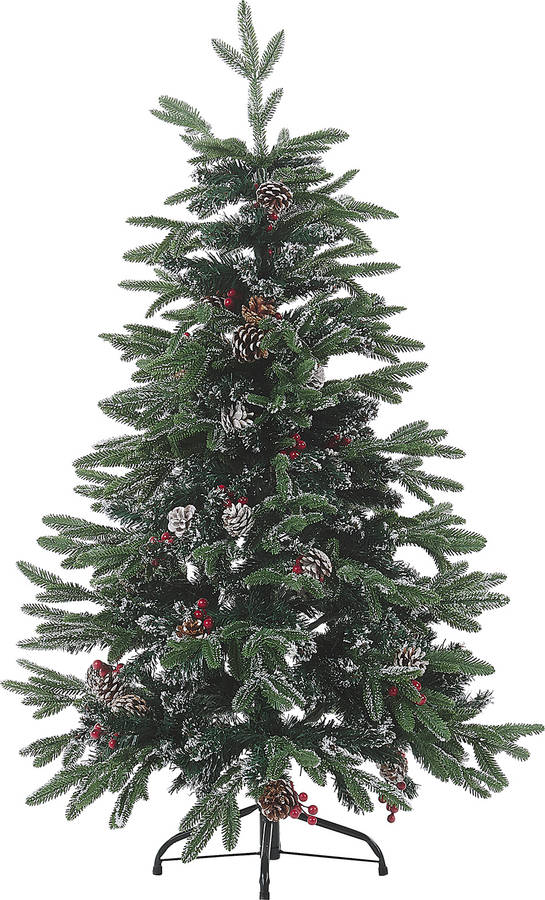 Árbol de Navidad BELIANI Denali con Efecto de Nieve (PVC - Verde - 85x85x120 cm)