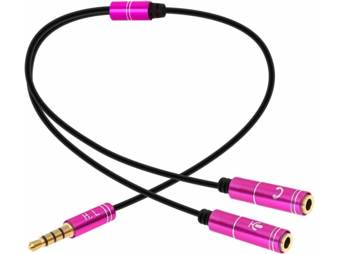 Adaptador AVIZAR (Jack 3.5 mm - Rosa)