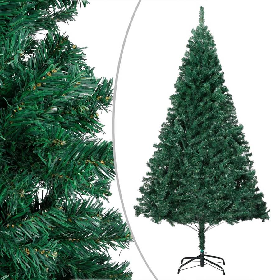 De Navidad Artificial con led y ramas gruesas verde 180cm vidaxl luces 95x18