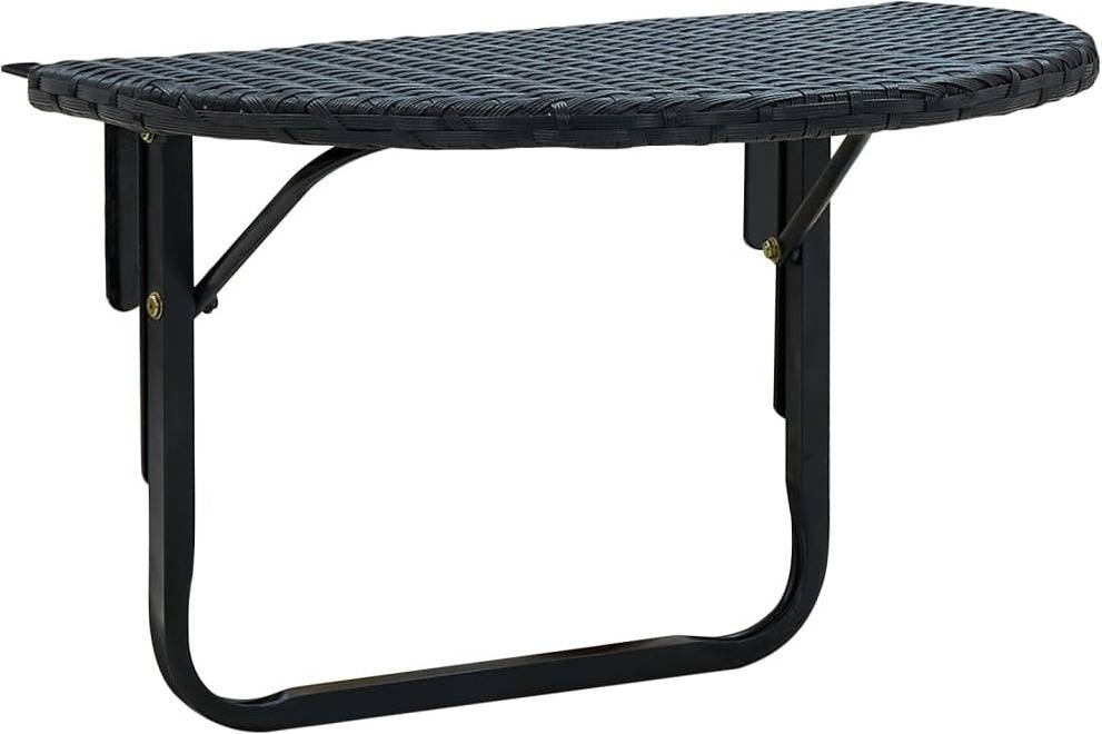 Mesa para terraza VIDAXL mimbre PE negro (60x60x32 cm)