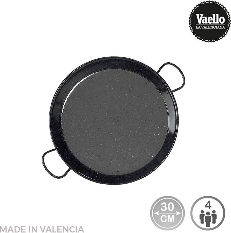 Sartén VAELLO esmaltada por Inducción Y Vidrio Cerámico Ø30Cm (4 porciones).