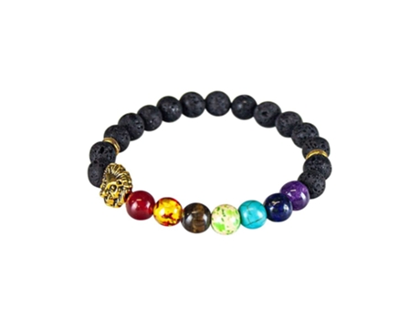 Pulsera De Chakras Con Detalle De León NORTHIX