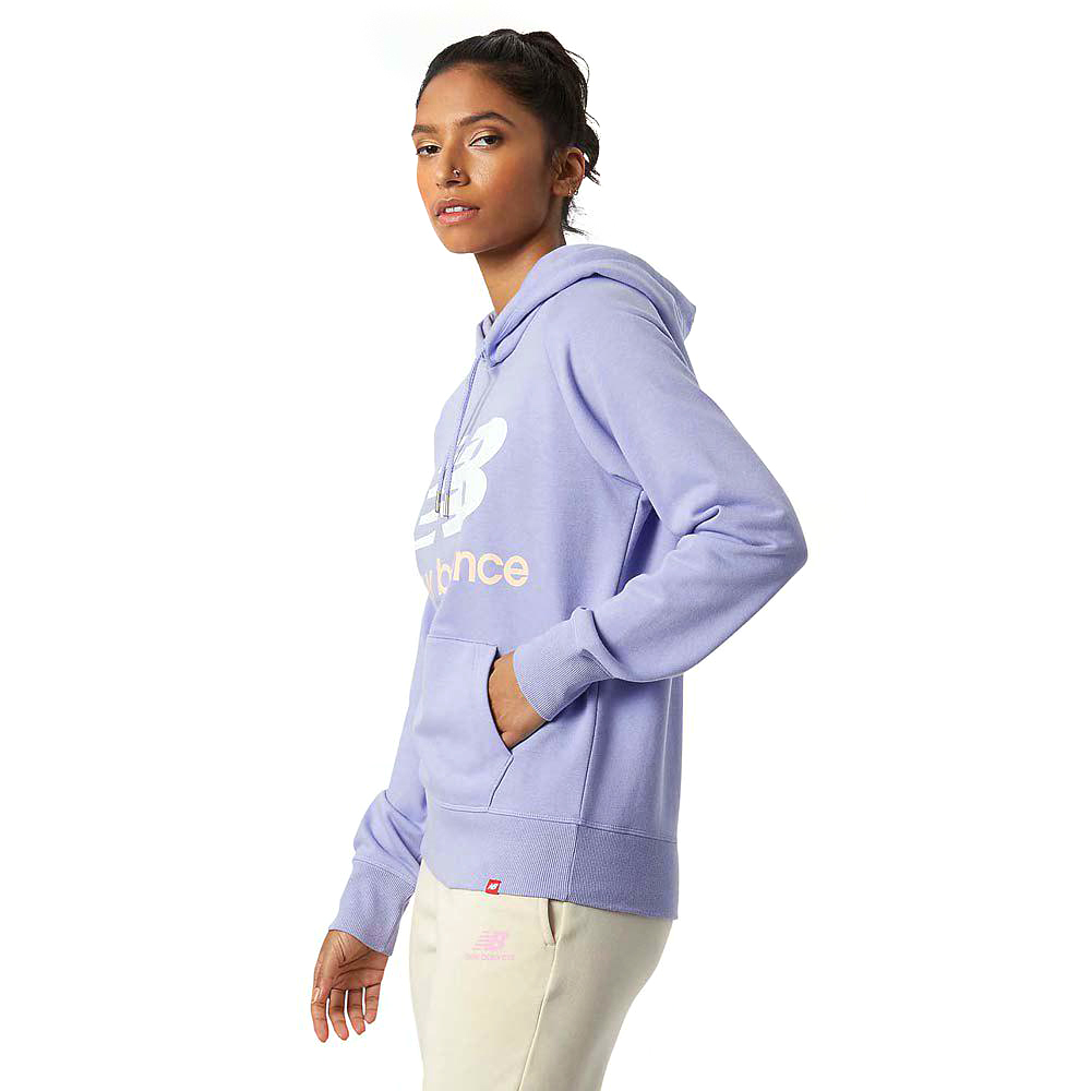 Sudadera con Capucha para Mujer NEW BALANCE Essentials Morado para Fitness (S)