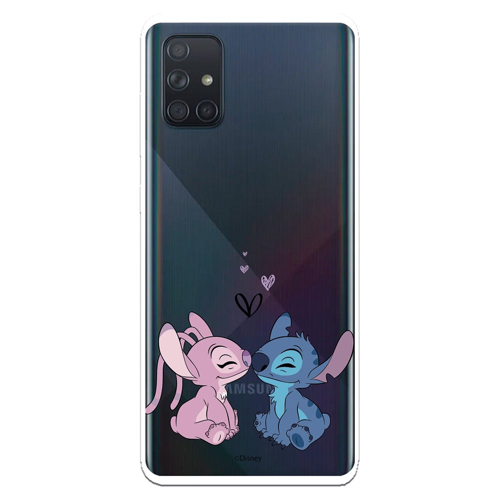 Funda Para Samsung galaxy a71 oficial de disney angel stitch beso lilo proteger tu carcasa silicona