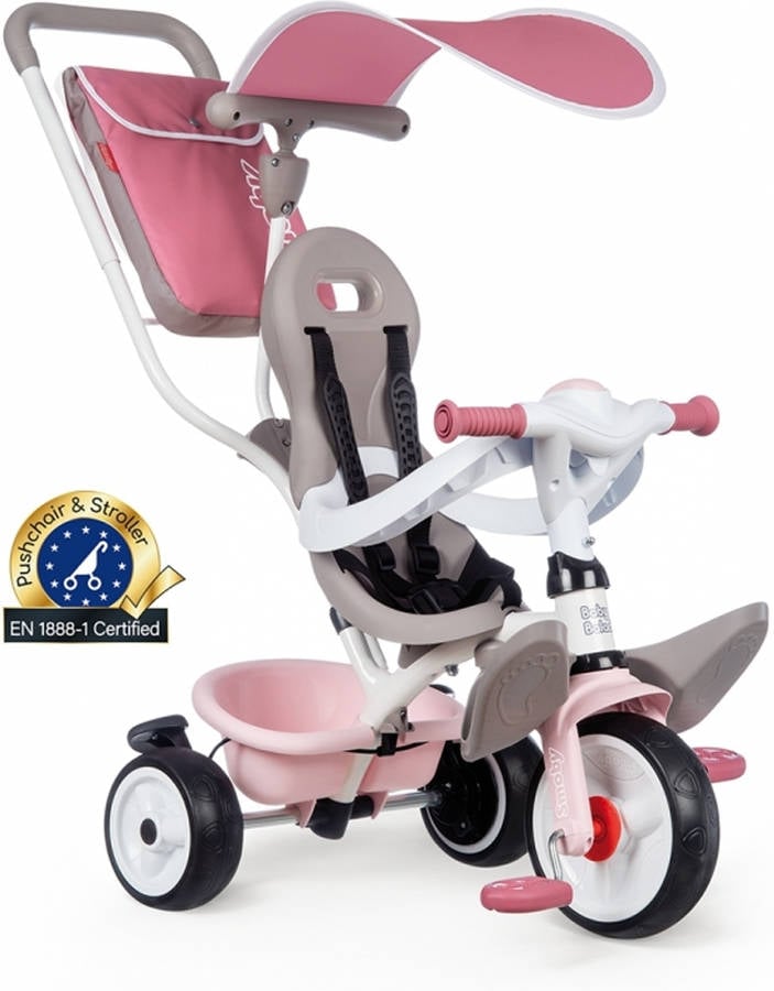 Triciclo Smoby 741101 baby balade rosa 2 con volquete smoby741101