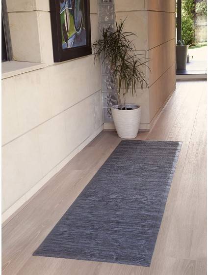 Alfombra Vinilo Lisa Gris 67x240 cm