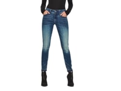 GSTAR G-Star Lynn Mid Waist Skinny Ripped Edge Ankle Jeans