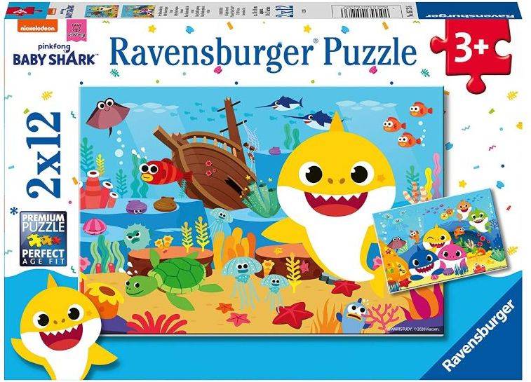 Puzzle RAVENSBURGUER Baby Shark (6x18 cm - Edad Mínima: 5 - Español)