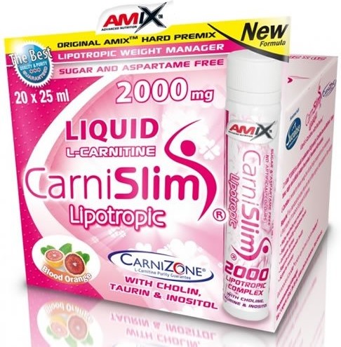 Suplemento Alimentar AMIX Carnislim Lipotropic 2000 20 Contiene Colina, Taurina E Inositol (25 Ml - Piña)