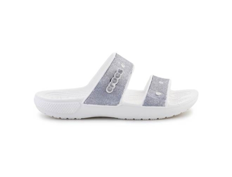 Chanclas CROCS Classic Fibras Sintéticas (39.0 - Plateado)