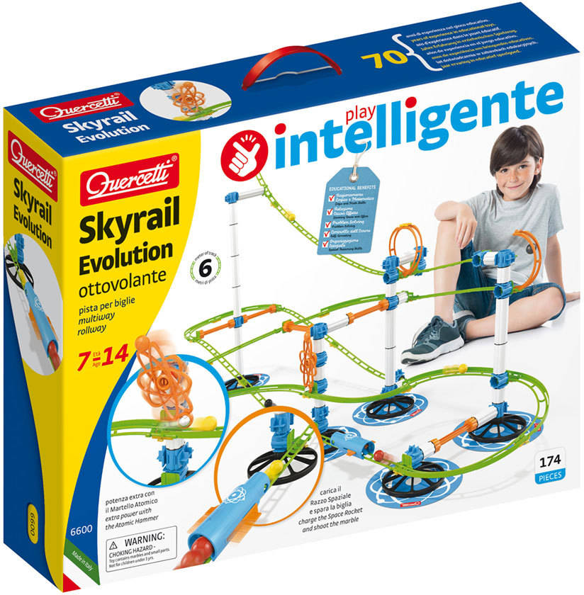 Juego Educativo Quercetti marble run skyrail evolucion 174 pz edad 7 años 52 x 405 11 cm 6600