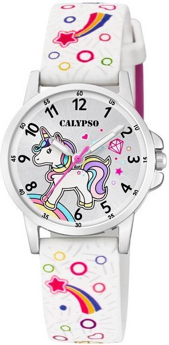 Calypso Watches Reloj para unisex niños de cuarzo con correa en k57764 infantil goma blanco