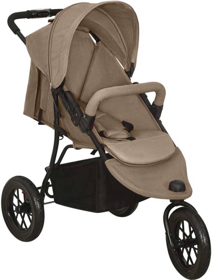 Carrito de Bebé VIDAXL de Acero Gris Taupe