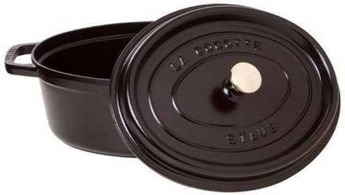 Staub Cacerolacocotte De hierro fundido ovalada 235 l 32 negro cocotte 23