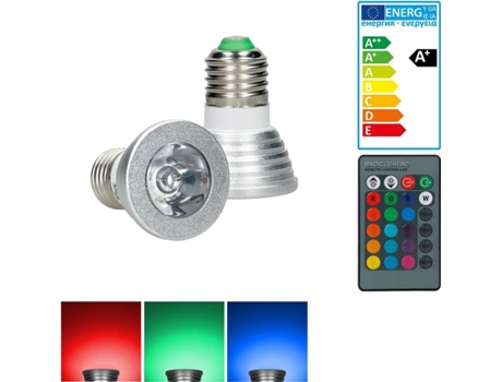 Bombilla LED ECD GERMANY (3 W - Casquillo: LED - Luz Multicolor - 248 lm)