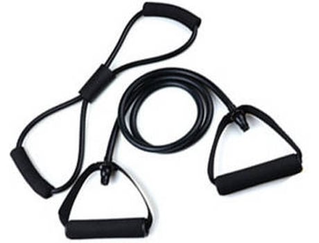 Accesorio de Entrenamiento para Fitness ATRUMS Figura “8” cuerda elástica + cuerda elástica trasera TLS-003-B Negro