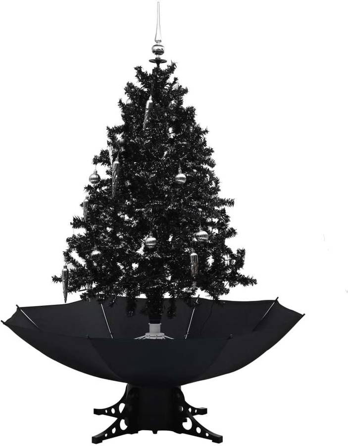 Árbol de Navidad VIDAXL con Nieve (Negro - 95x140 cm)