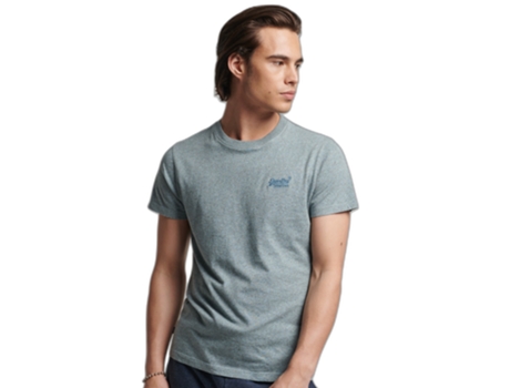 Camiseta para Hombre SUPERDRY (S - Algodón - Azul)