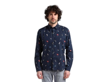 Camisa de Manga Larga para Hombre LE TEMPS DES CERISES (M - Algodón - Multicolor)