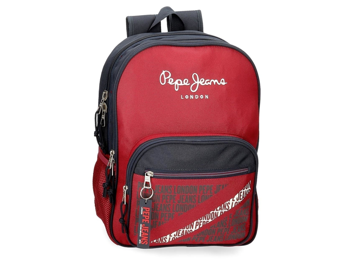 Mochila Escolar PEPE JEANS (30 x 40 x 13 - Poliéster - Rojo