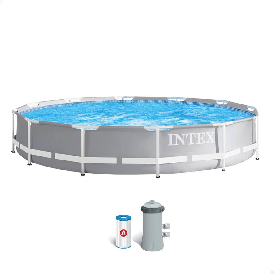 Piscina Tubular con Filtración INTEX Prisma Frame Redonda (6.503 L - PVC - 366x76cm)