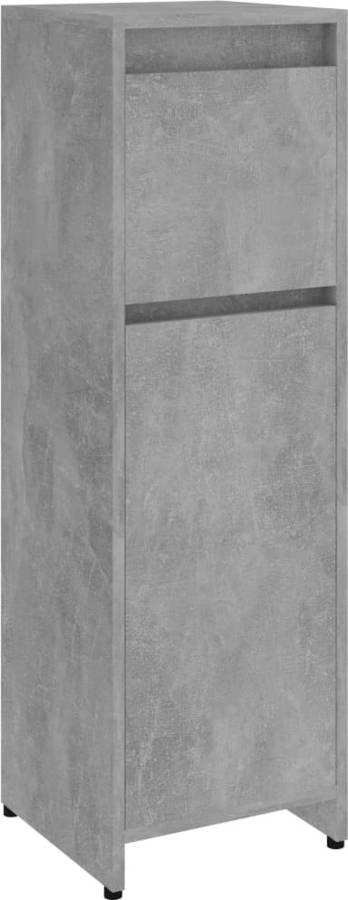 Armario VIDAXL 802664 (Gris Cemento - Madera Aglomerada - 30x30x95 cm)