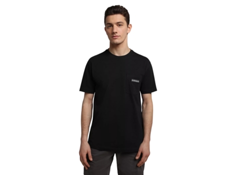 Camiseta para Hombre NAPAPIJRI (S - Negro)