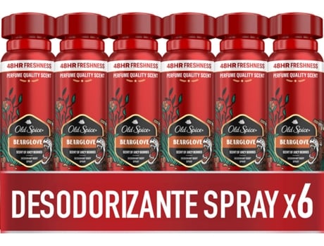 Desodorante Spray OLD SPICE Bearglove (6 X 150 ml)